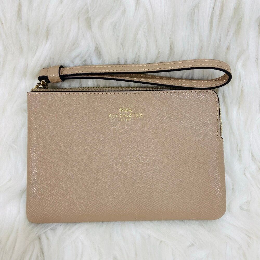 Coach Corner Zip Wristlet